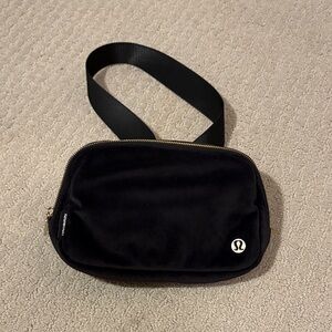 Lululemon Black Velvet Belt Bag